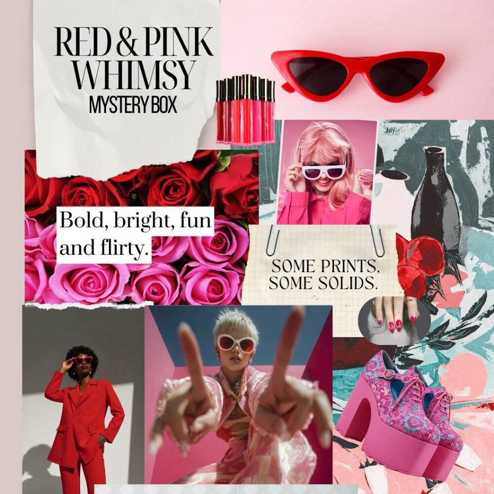 Red & Pink Whimsy Mystery Box | 4 Women's Clothing Pieces